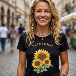 Frieden für die Ukraine. Sonnenblumen Symbol des F Tri-Blend Shirt