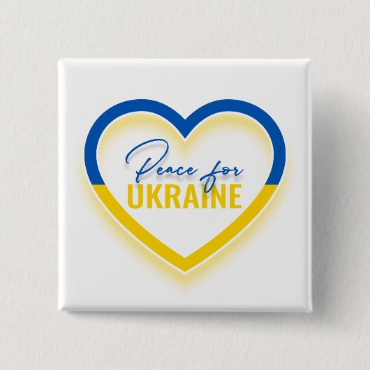 Frieden für die Ukraine Square Button (Vorderseite)