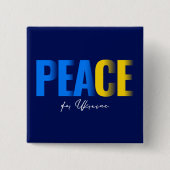 Frieden für die Ukraine Square Button (Vorderseite)
