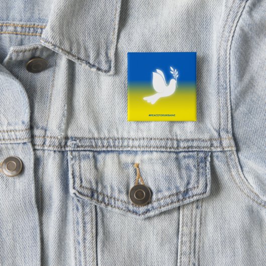 Frieden für die Ukraine Square Button (Beispiel)