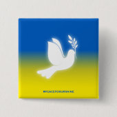 Frieden für die Ukraine Square Button (Vorderseite)