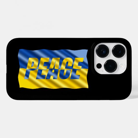 FRIEDEN für die Ukraine über ukrainische Flagge Case-Mate iPhone Hülle (Rückseite (Horizontal))