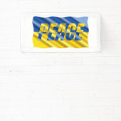 FRIEDEN für die Ukraine über ukrainische Flagge Ke Banner (InSitu)