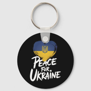 Frieden Für Die Ukraine Ukrainische Flagge Herz Sy Schlüsselanhänger