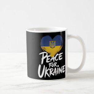 Frieden für die Ukraine Ukrainische Flagge Herzsym Kaffeetasse