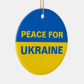 Frieden für die Ukraine - ukrainische Flagge Keramik Ornament (Rechts)
