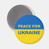 Frieden für die Ukraine - ukrainische Flagge Magnet (Vorderseite/Rückseite)