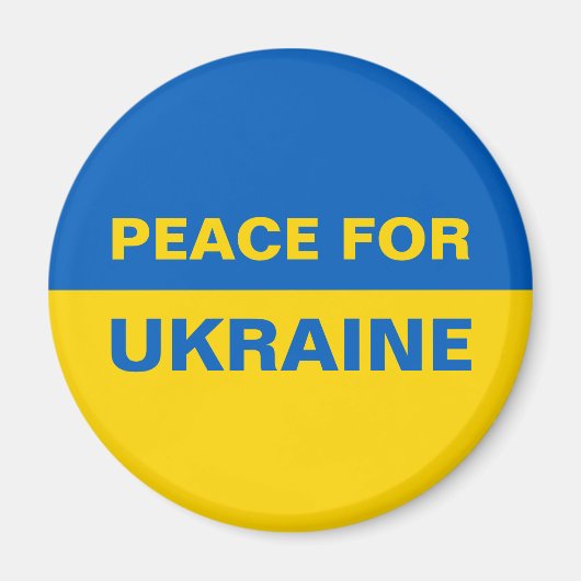 Frieden für die Ukraine - ukrainische Flagge Magnet (Vorne)