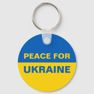Frieden für die Ukraine - ukrainische Flagge Schlüsselanhänger