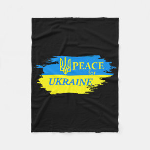 Frieden Für Die Ukraine Ukrainische Flagge Ukraine Fleecedecke