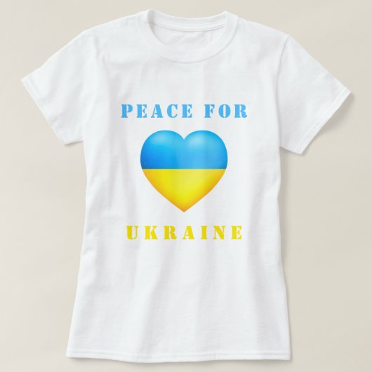 Frieden für die Ukraine Unterstützung T - Shirt uk (Design vorne)