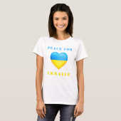 Frieden für die Ukraine Unterstützung T - Shirt uk (Vorne ganz)