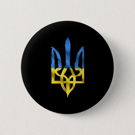 Frieden für die Ukraine Vintage Unterstützung für  Button (Vorderseite)