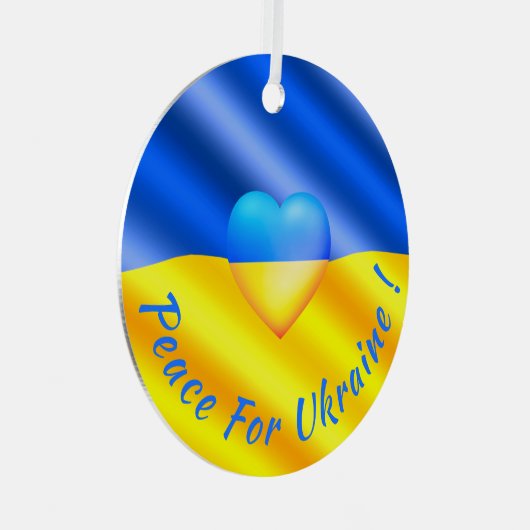 Frieden für die Ukraine Weihnachtsschmuck Ukraine (Vorderseite Rechts)
