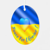 Frieden für die Ukraine Weihnachtsschmuck Ukraine (Vorderseite links)