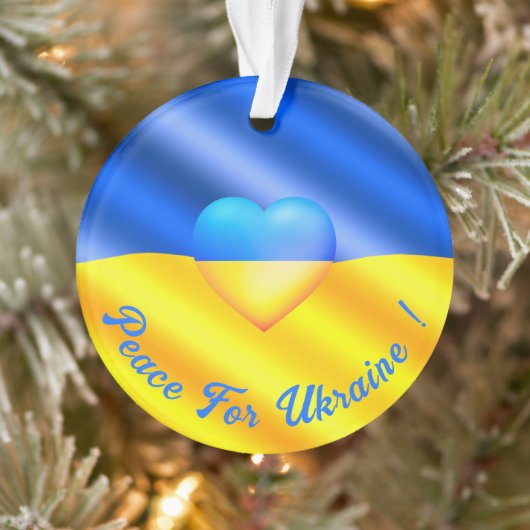 Frieden für die Ukraine Weihnachtsschmuck Ukraine  Ornament (Baum)