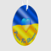 Frieden für die Ukraine Weihnachtsschmuck Ukraine Ornament (Vorderseite)