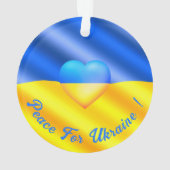 Frieden für die Ukraine Weihnachtsschmuck Ukraine Ornament (Rückseite)