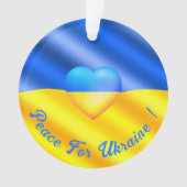 Frieden für die Ukraine Weihnachtsschmuck Ukraine Ornament (Vorderseite)