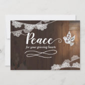 Frieden für Ihre Herzkarte Karte (Vorderseite)