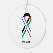 Frieden für Israel und Palästina Flaggenstaaten Br Keramik Ornament (Links)