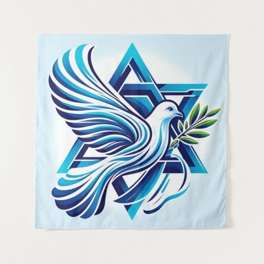 Frieden für Israel Wandteppich (Vorderseite)