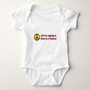 Frieden - Geben Sie ihm eine Chance Baby Strampler