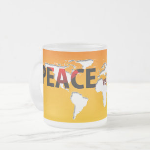 Frieden gegen Morphin-Tasse des Krieges Mattglastasse
