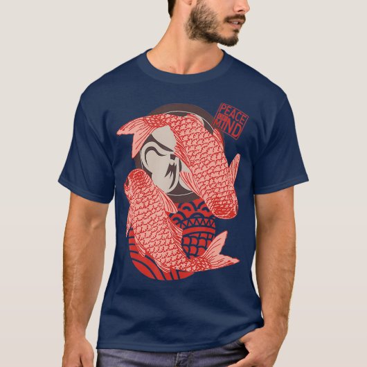 Frieden Geistestherapeut Ying Yang Gift Koi Fish T-Shirt (Vorderseite)