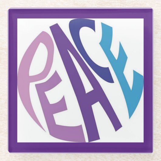 FRIEDEN GLASUNTERSETZER (Vorderseite)