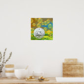 Frieden - Goldene und Smaragdgrüne Ruhe Poster (Küche)