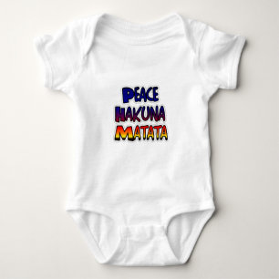 Frieden Hakuna Matata Farbverlauf Kunst Baby Strampler