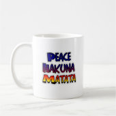 Frieden Hakuna Matata Farbverlauf Kunst Kaffeetasse (Links)