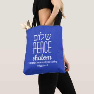 FRIEDEN Hebräisch שלום Schrift Shalom Tasche