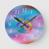 Frieden heraus runde wanduhr (Vorderseite)
