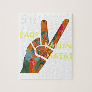 Frieden hinaus: Hakuna Matata Vibes Schild Puzzle