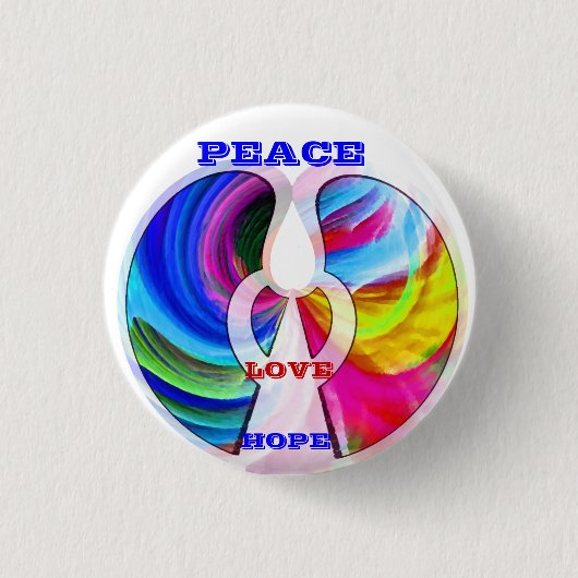 Frieden, Hoffnung, Liebe_ Button (Vorderseite)