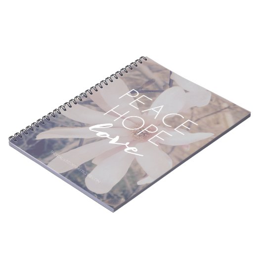 Frieden, Hoffnung, Liebe-Zeitschrift Notizblock (Linke Seite)