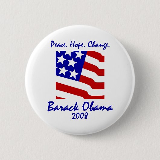 Frieden, Hoffnung, Obama-Schaltflächen ändern Button (Vorderseite)