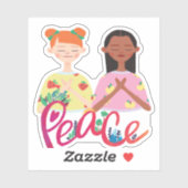 FRIEDEN I Gebet um Weltfrieden Aufkleber (Blatt)