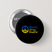 Frieden Ich stehe mit Unterstützung für die Ukrain Button (Vorne & Hinten)