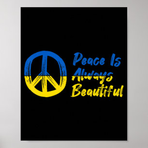 Frieden Ich stehe mit Unterstützung für die Ukrain Poster