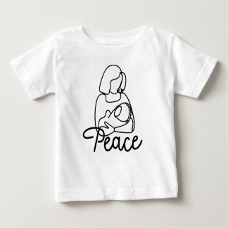 Frieden im Babyanzug der Mama Baby T-shirt