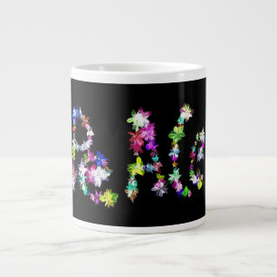 "FRIEDEN" im Blumen Kunst Druck Jumbo-Tasse