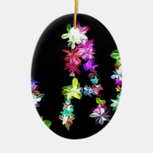 "FRIEDEN" im Blumen Kunstprint Keramikornament