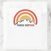 Frieden im Freien Rechteckiger Aufkleber (Tasche)