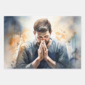 Frieden im Gebet: Ein glücklicher Moment eines Men Geschenkpapier Set (Vorderseite 3)