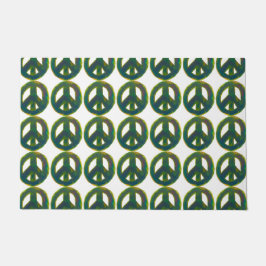 Frieden im Grüntöne vor der Tür Fußmatte