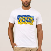 Frieden im Krieg Die Flagge der Ukraine inspiriert T-Shirt (Vorderseite)