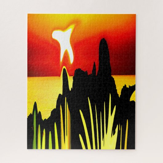 Frieden im Morgengrauen Puzzle (Vertikal)